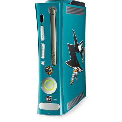 NHL San Jose Sharks Solid Background Xbox 360 (Includes HDD) Skin